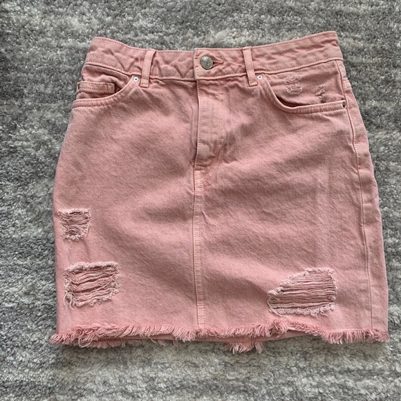 Pink mini denim skirt - Picture 1 of 3